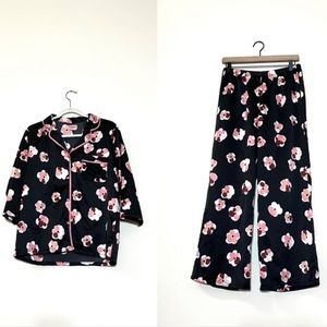 Kate Spade Poppy Satin Pajama Set 28 inch inseam